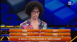 La domanda su WrestleMania a L'Eredità su Rai 1 (Foto: Rai Play)