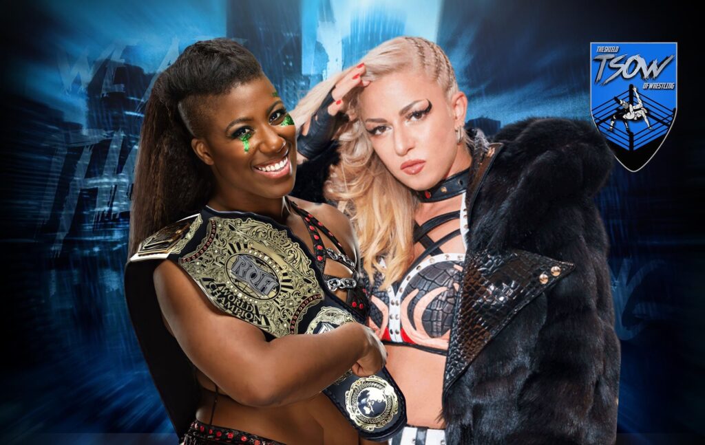 Athena, rissa con Thekla nel backstage di Wrestle Dynasty