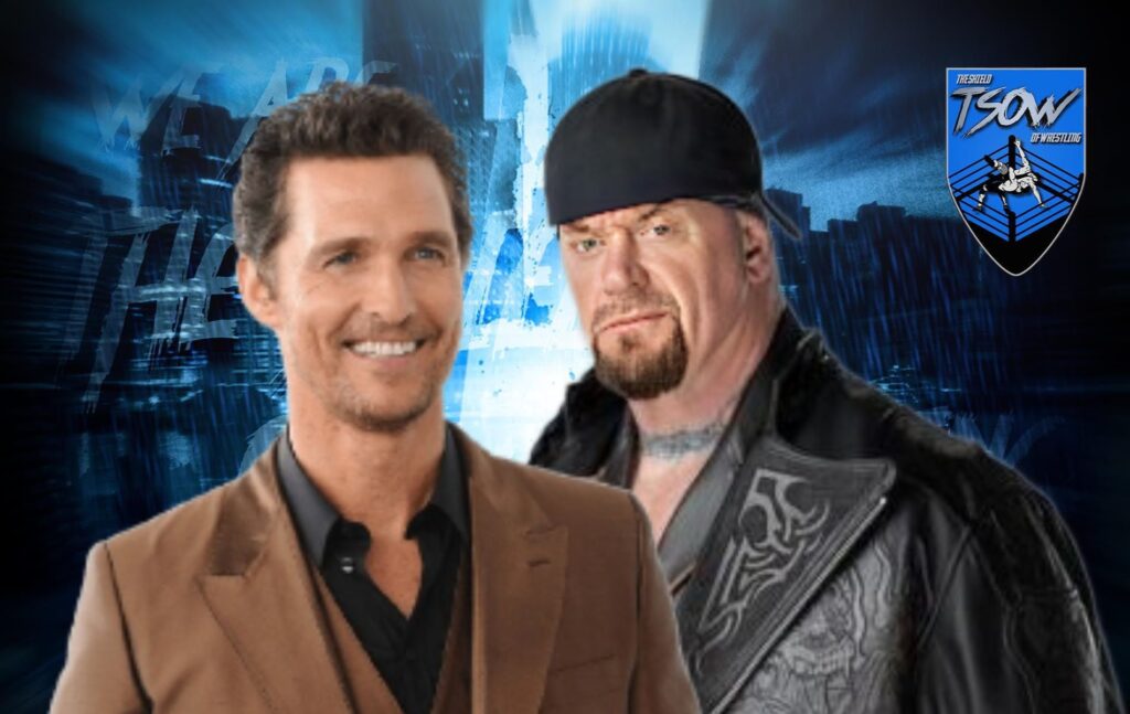 Matthew McConaughey riceve una cintura da The Undertaker