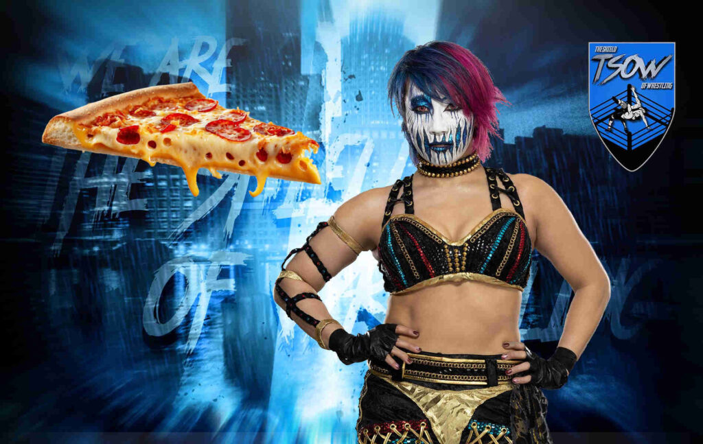 Asuka pubblica un post in italiano sull'amore per la pizza