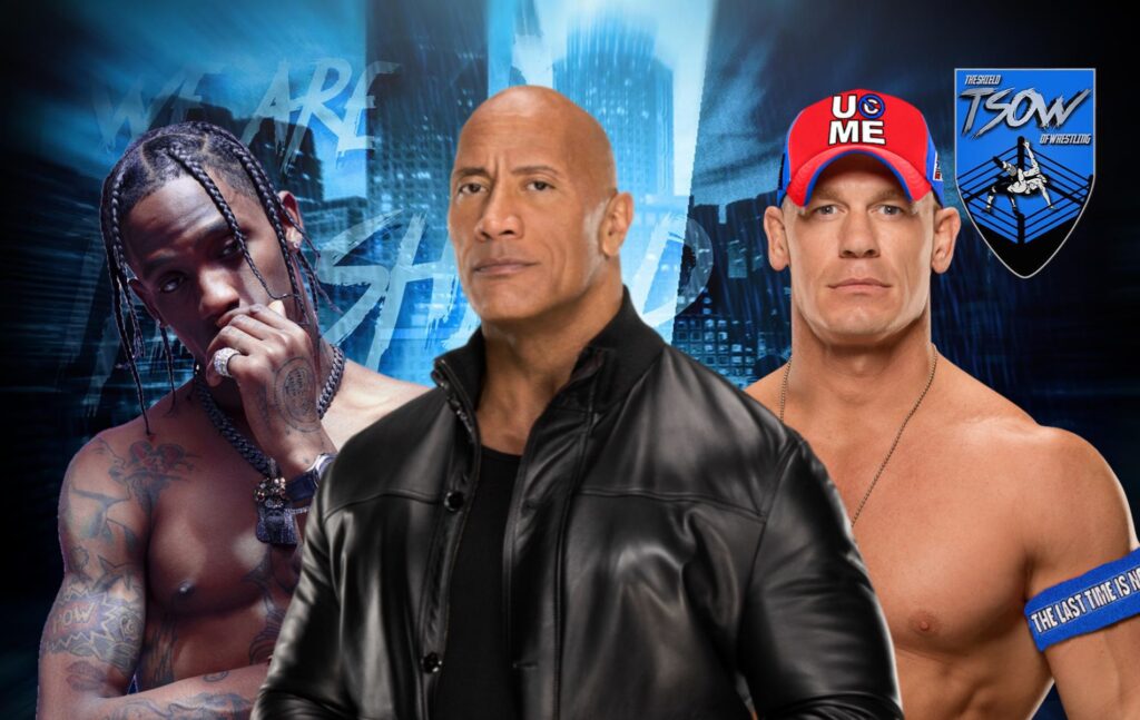 John Cena, The Rock e Travis Scott su una carta collezionabile