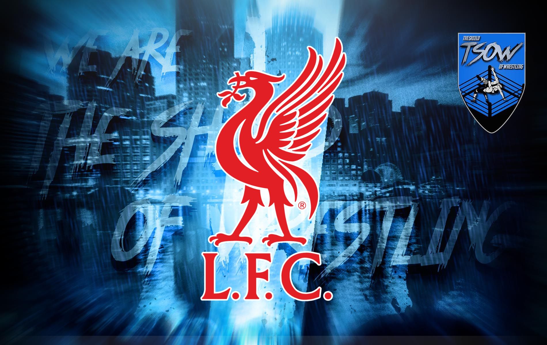 Liverpool campione della Premier League, i wrestler festeggiano