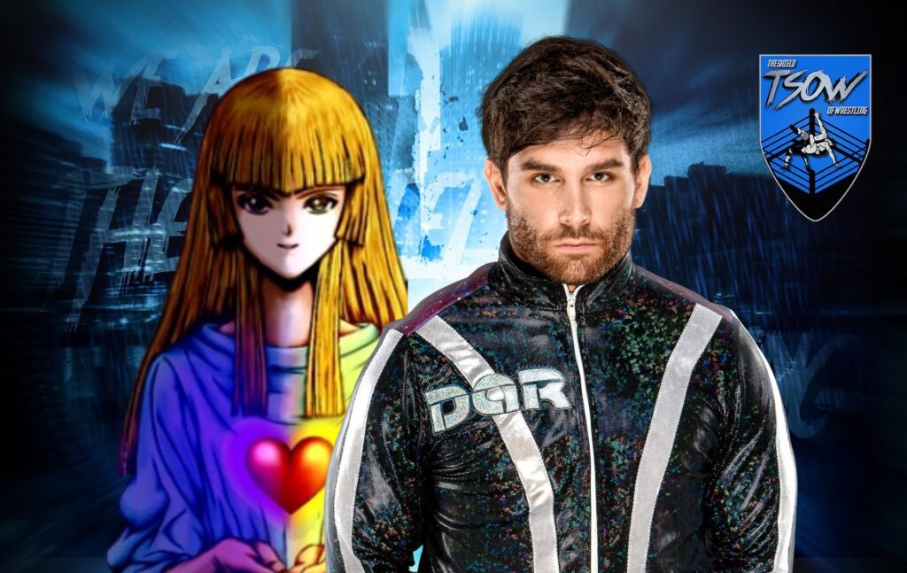 Noam Dar a NXT con la felpa di Cambiare Idea di Yu-Gi-Oh