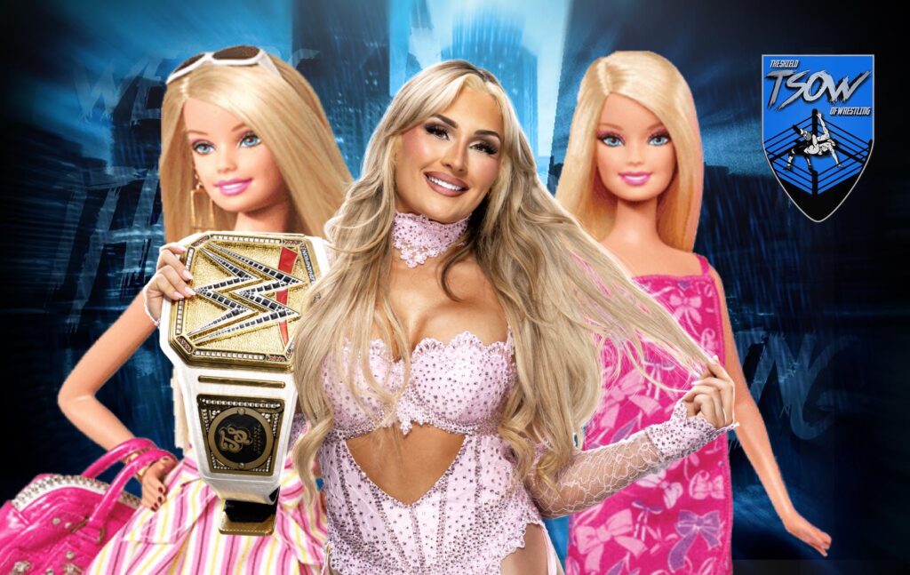 Tiffany Stratton entra come Barbie a WrestleMania Saturday