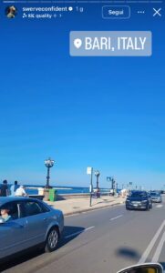 Swerve Strickland (e non solo) in vacanza in Italia, a Bari La storia pubblicata da Swerve Strickland sui social
