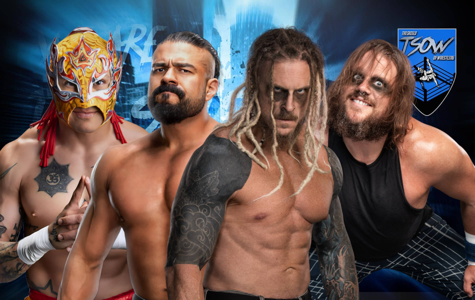 Wyatt Sicks vs Andrade e Rey Fenix, No Contest a SmackDown