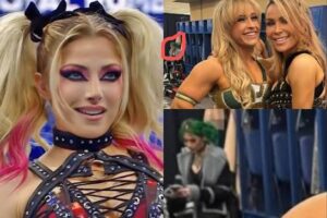 Shotzi Blackheart ha trovato la sua dimensione Shotzi Blackheart, sullo sfondo, dopo essere stata esclusa all'ultimo dalla Royal Rumble