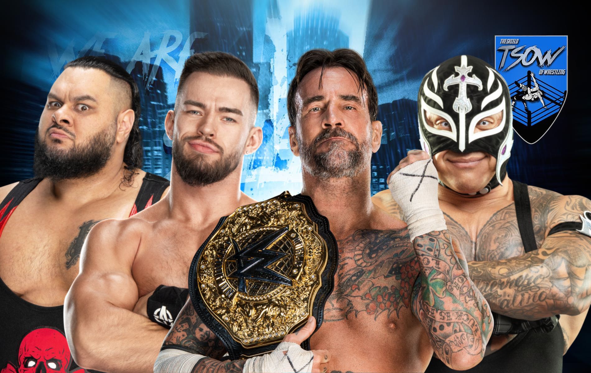 Austin Theory e Bronson Reed battono Rey Mysterio e CM Punk